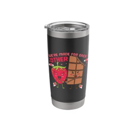 Chocolate Strawberry Lovely Girlfriend Boyfriend Couple Love Stainless Steel Insulated Tumbler