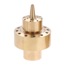 Hicello 1" (G1/DN25) Brass Fountain Nozzle – Spray Height 1.5M, Coverage 1.3M, for Garden Pond & Decorative Water Features – [Size: Fit for 1 Inch Male Thread Only]