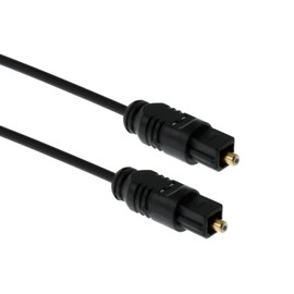 CablesAndKits 12 ft Toslink/Toslink 2.2mm Optical Cable, Black, Gold Plated Connectors, Optical Audio Cable