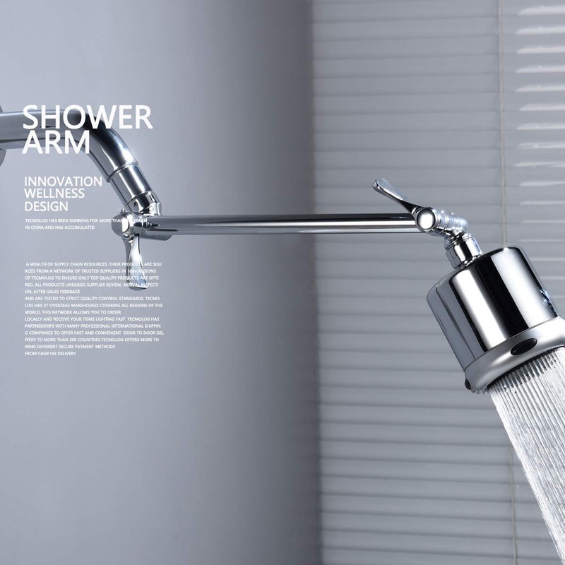 Tecmolog Brass Shower Extender Arm 11 Inch Height & Angle
