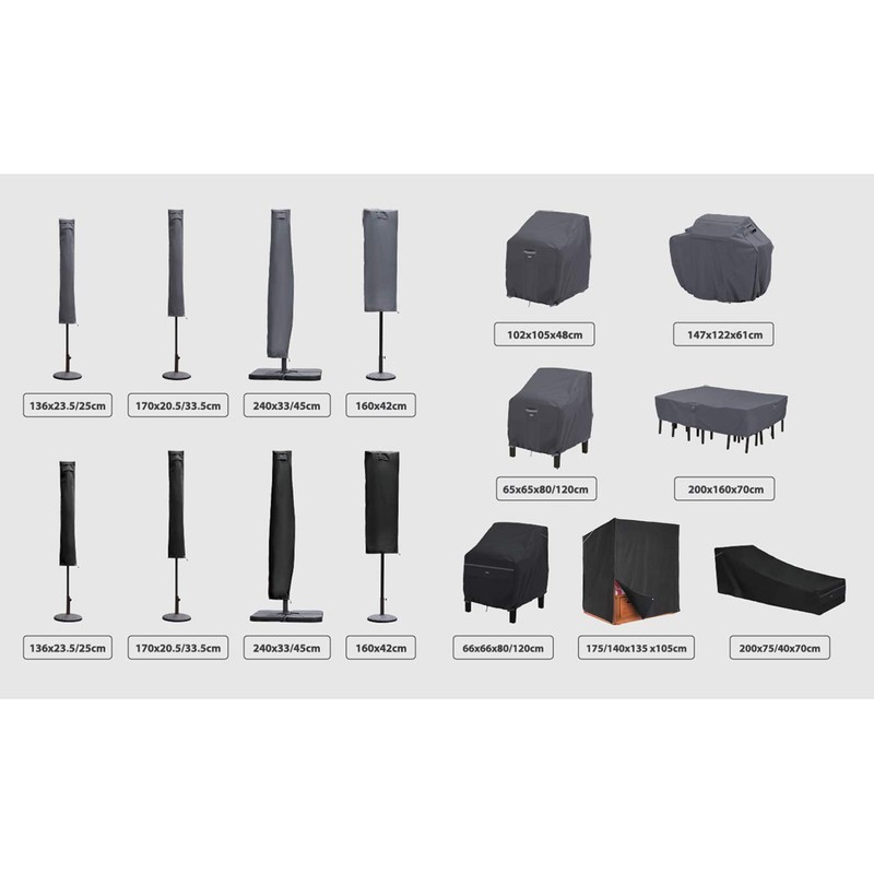 Sekey® Protective Cover for Sun Umbrella with 200 cm Diameter,