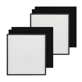 2 Set WK01234QPC Replacement Filter for Oreck WK10002QPC and Airvantage Plus Pet WK10052QPC Air Purifier, 2 Pack H13 True HEPA Filter + 4 Pack High Efficiency Carbon Filter