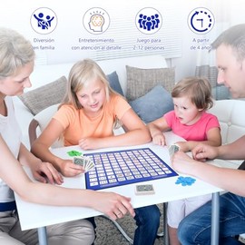 Juego de mesa de secuencia, Juego de Secuencia, Juego de Cartas con Tablero Plegable,Sequence Juego de Mesa,juego de secuencia para 2-12 jugadores, ju