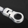 Vokenforu 15mm Flex-Head Ratchet Spanner, Metric Wrench, Chrome Vanadium Steel,