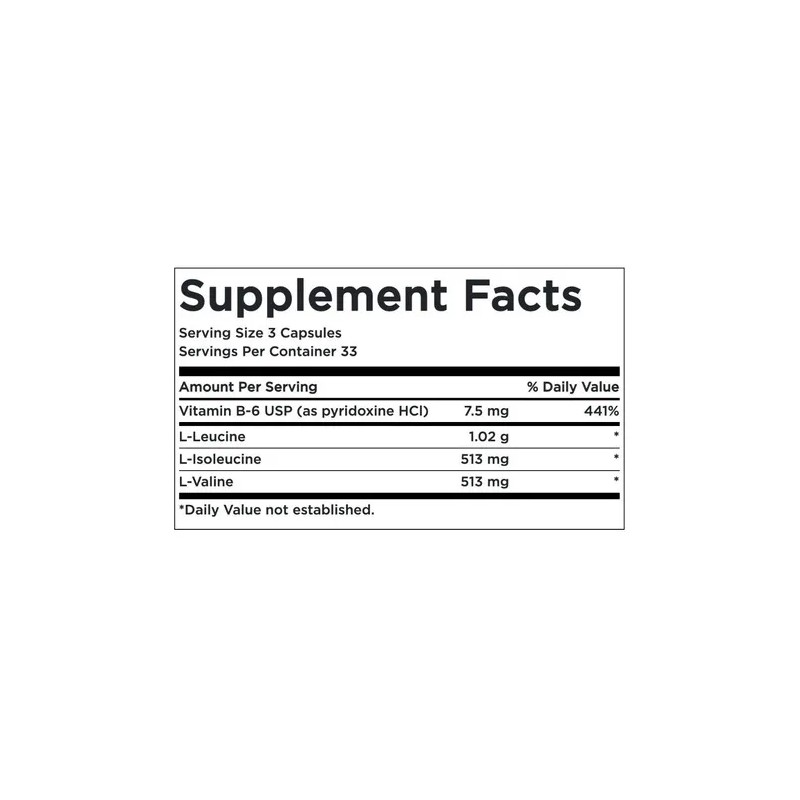 Bcaa Aminoacidos Vitamina B6 Premium 100 Caps Eg A44 Sabor