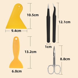 Precision Craft Tool Set - 12 Pieces Plotter Accessories with Weeding Tools, Tweezers and Precision Cutters, Ideal for Vinyl Work, DIY Projects, Scrapbooking, Labeling and Embossing