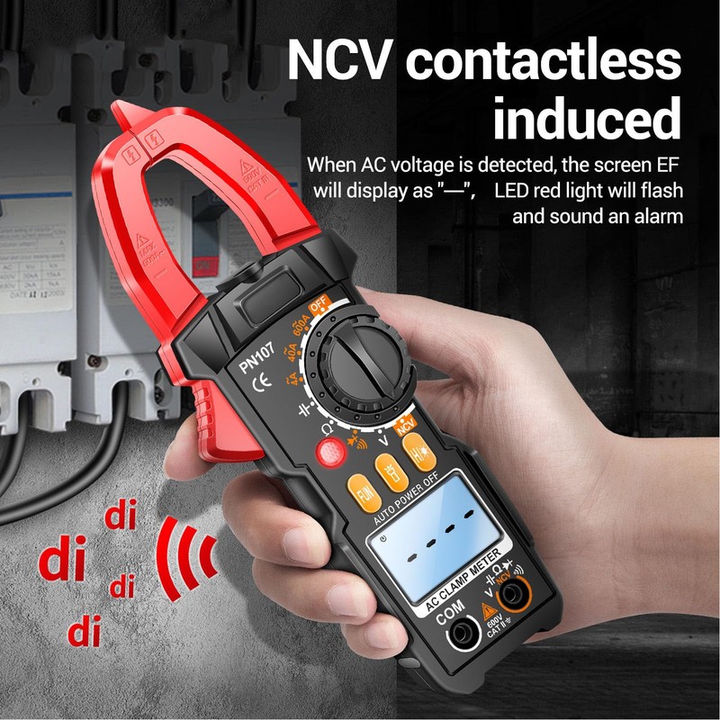 Digital Clamp Meter 600A AC DC Multimeter Tester 5999 Count