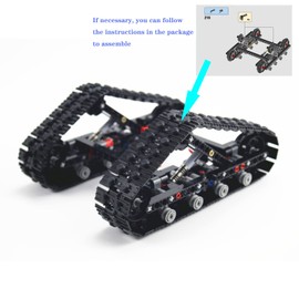 Technical Chain Wheel Part Track System Tank Tracks Compatible with All Major Brands, MOC Parts Tracks for Tanks Toy DIY Accessories (378 pcs)