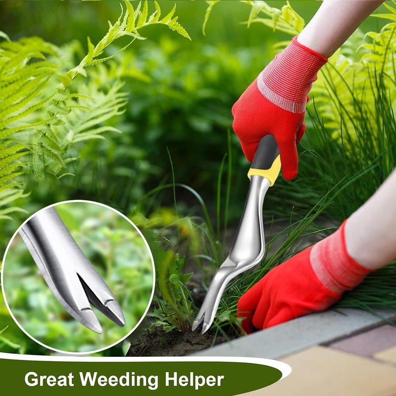 Weed Puller Hand Weeder Tool for Garden, Bend-Proof Lever Base