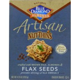 Blue Diamond Artisan Nut-Thins Flax Seeds Gluten Free -- 4.25 oz (2 Boxes)
