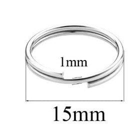 Dot knot Keychain, Metal Fittings, Double Ring, Key Ring, Flat Key Ring, Double Ring Keychain, Lightweight, Anti-Loss, Durable, Rustproof, Titanium Alloy, Silver, 0.31, 0.4, 0.47, 0.5, 0.6, 0.5, 0.6