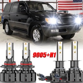 CHUSYYRAY FIT Lexus LX470 Base Sport Utility 1998-2007 4X 6000K LED Headlight Hi/Lo Bulbs
