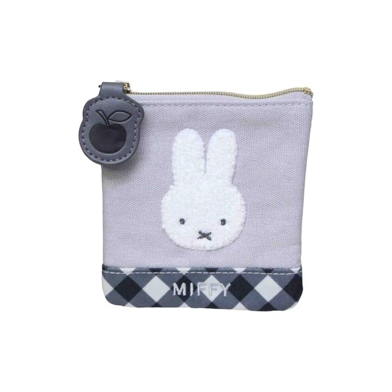 Marimo Craft DBM-3121 Miffy Diagonal Check Series Mini Flat Pouch/Character