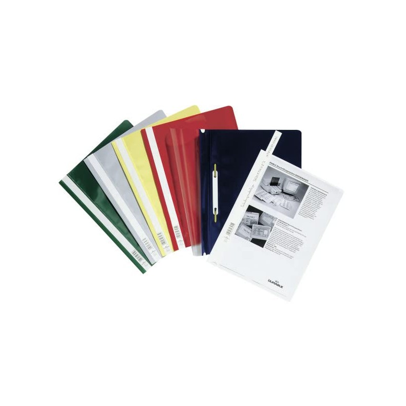 Durable 252302 Clear View Folder-Report File A4 PP, White - Pack