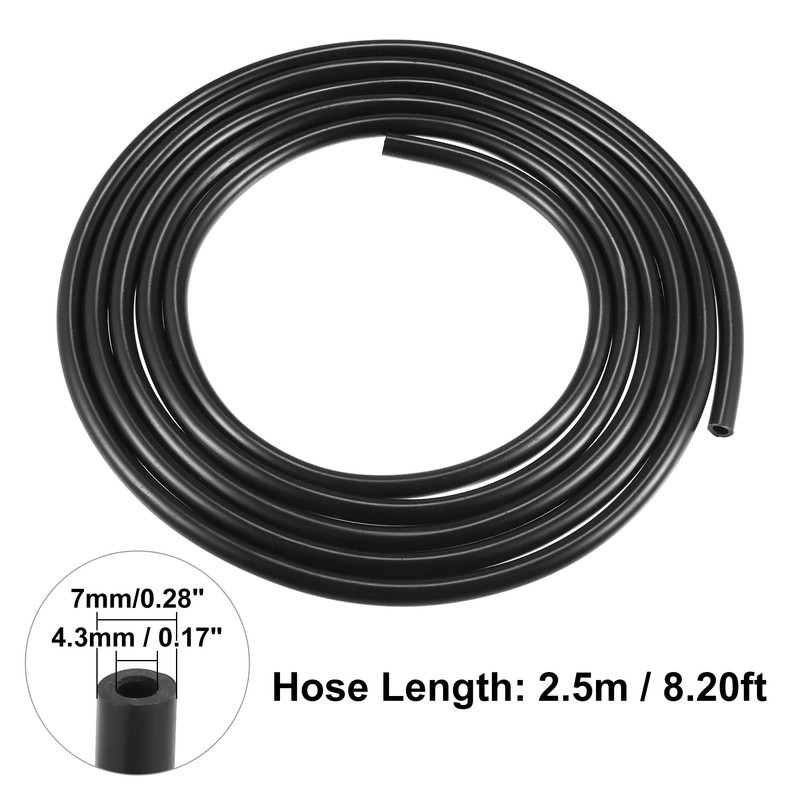 X AUTOHAUX 2pcs Windshield Washer Nozzle 2.5m Hose Connectors Kit