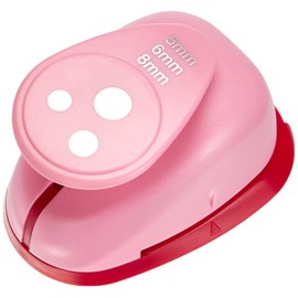 efco 1791011 Punch, M, Circles Motif Punch, Core: Metal, Pink, 7.5 x 5 x 5 cm