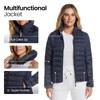 Weatherproof Women's Packable Puffer Jacket with Travel Neck Pillow -