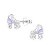Rollerblades Earrings with Crystal Stones 925 Sterling Silver Rollerskating