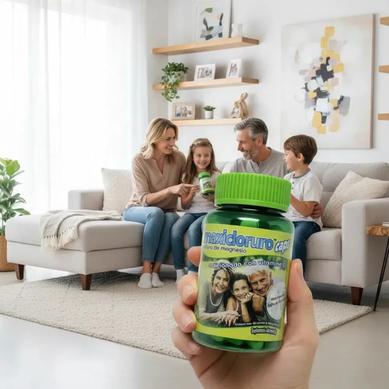 Cloruro De Magnesio Con Vitamina C (100 Caps) Maxicloruro Sabor