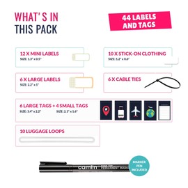 Premium Travel Essentials - Luggage Tags for Suitcases + More | Luggage Tag Holder for Cruise Ships | Airplane Travel Accessories | Carnival Ship Essentials 2025 | Airplane Must Haves | Suitcase Tags