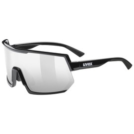 Uvex Sportstyle 235 - Sports Sunglasses for Men and Women - Anti-Fog Technology - Comfortable & Non-Slip - Black/Silver - One Size
