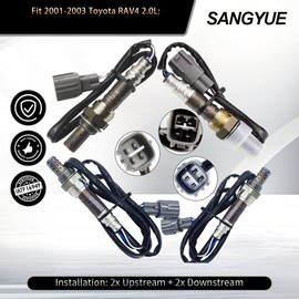 Sangyue 4x Oxygen Sensor for 2001 2002 2003 Toyota RAV4 2.0L Upstream + Downstream