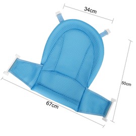 Baby Bath Support Mesh Pad Universal Bath Seat Net Soft Bathing Cushion Pad Mat Non-Slip Bath Seat Cushion Newborn Bath Tub Net Bath Floating Mesh Cushion for Baby Infant 0-3 Years Old (NO Bathtub)