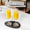 Silwy® Metal Nano Gel Placemat Black (small) in Leather Look