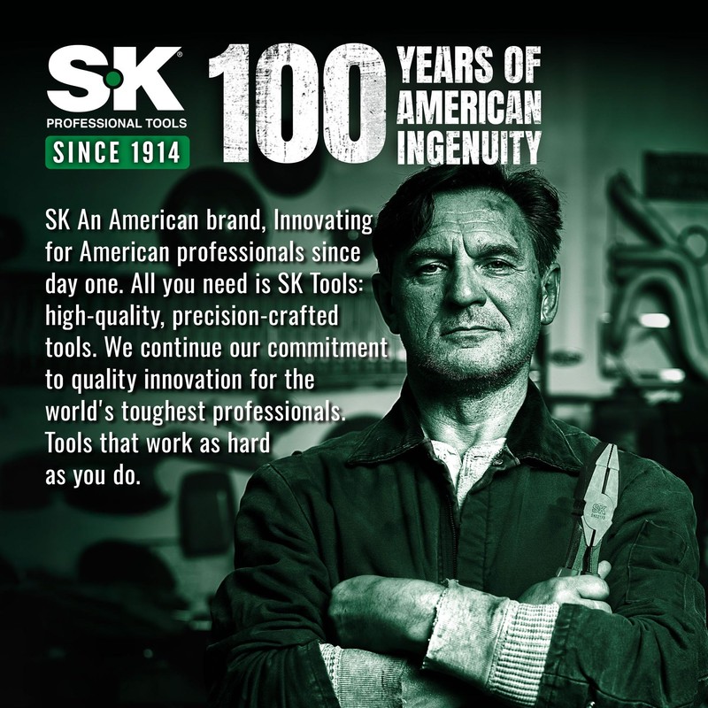 SK 12-Inch Pliers Wrench, Premium CR-V Construction, Smooth Parallel Jaws