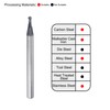 sourcing map Ball Nose End Mill 1mm Tip Radius Solid