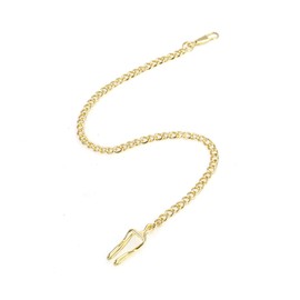 Gatuida Pocket Watch Fob Chain Silver Plated Classic Design Watch Chain for Men Women Shiny Surface