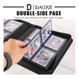 Toploader - Carpeta con capacidad para 128 cargadores superiores, carpeta de carga superior de 4 bolsillos para soportes rígidos de 3 x 4 pulgadas, pa