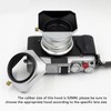52mm Lens Hood, Retro Silver Square Lens Hood Shade for
