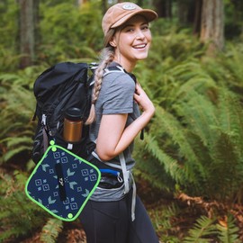 Alytree 2PCS Pee Cloth Silver Infused for Women Hiking, Pee Rag for Female Peeing Outdoor,Camping Reusable Toilet Paper,Hygienic Urination Solution for Travel(Dark Blue).