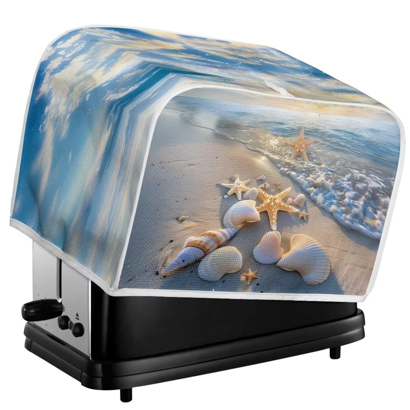 Baxinh Starfish Printed Toaster Cover - Dustproof, 4 Slice Oven