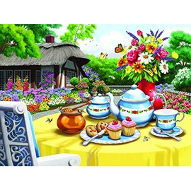 SUNSOUT INC - Honey and Tea - 1000 pc Large Pieces Jigsaw Puzzle by Artist: Nancy Wernersbach - Finished Size 27" x 35" - MPN# 63088