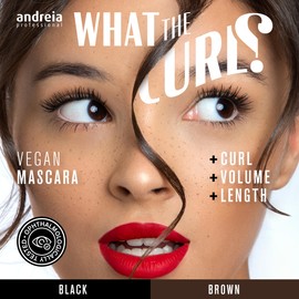 Andreia Professional MAKEUP - What the curl? Mascara - Long-lasting, Adds volume & curve, Lenghtening - Brown, 14ml