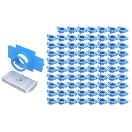 BOZXYE 80 Pcs 3/8"-16 Nylon Strut Channel Cone Nuts, Nylon Channel Squeeze Nut for Strut Channel, Easy to Locate Mounts Solar Panel, Strut Channel Nuts with Dacromet Finish