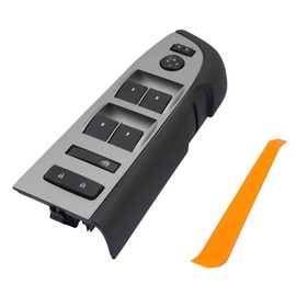 22968506 20945129 Window Master Switch Compatible with 2010-2013 Silverado & GMC Sierra, Black Bezel, Mirror, & Lock Assembly (Without Power Folding Mirrors, Crew, Extended Cab)