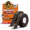 Gorilla Cinta de montaje de doble cara resistente, cinta negra,