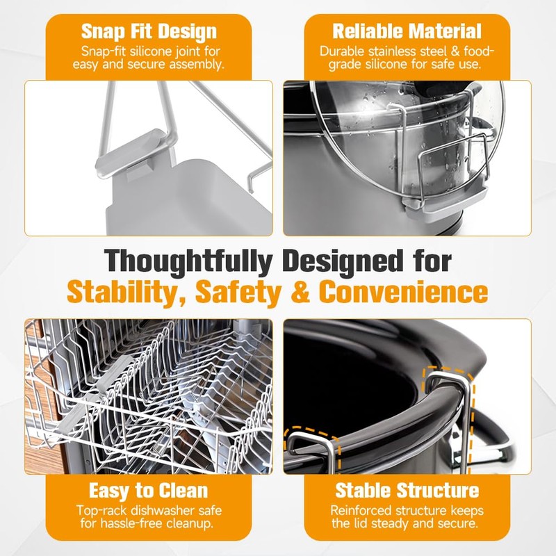 SOPHICO Slow Cooker Lid Holder for Cooking, Hand Free Pot