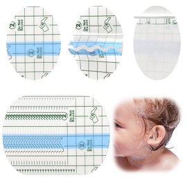 Baby Waterproof Ear Stickers, Ultra Thin Transparent Ear Covers, Waterproof Ear Protection, Waterproof Ear Protection, Stickers, Newborn Baby Ear Correctors, Suitable for Swimming, Showering, Pack of