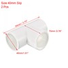 sourcing map 40mm Slip Tee PVC Pipe Fitting, T-Shaped Coupling