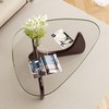 Mid Century Modern Glass Coffee Table for Living Room Home