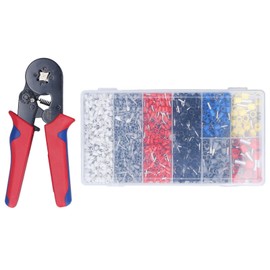 1800Pcs/Set Ferrule Crimping Tool Kit AWG 23‑7 Crimper Plier with Wire Ferrules Portable Crimping Tool Set
