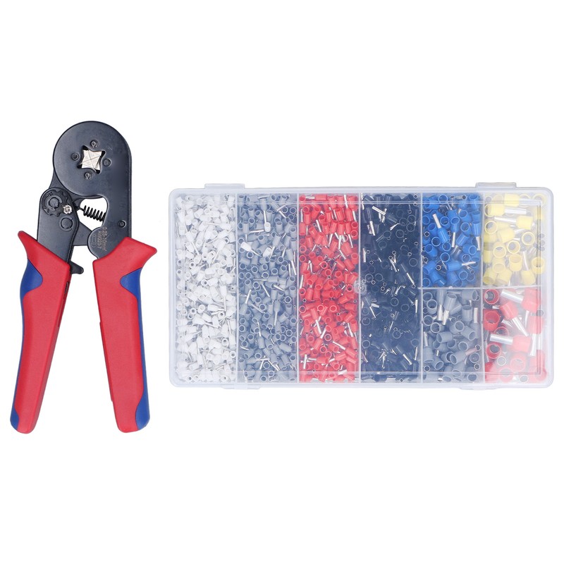 1800Pcs/Set Ferrule Crimping Tool Kit AWG 23‑7 Crimper Plier with