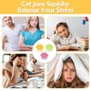 KQOZG Pack of 3 Cat Paw Squishy Stress Relief Fidget