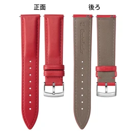 BINLUN Leather Watch Strap, Quick Release, Leather Watch Band, Multiple Colors, Stylish Replacement Strap, Soft, Breathable, Unisex (0.8 inch (20 mm), Red)