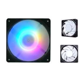 Bykski 9 Blade High Volume 120mm PWM - 5V Addressable RGB(RBW) LED Fan - 3000 RPM / 101.65 CFM / 45.6 DBA (CF-RBW3000EX-X)