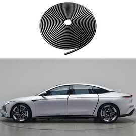 Door Edge Protector,Rubber U-Shaped Groove Edge Protector,Rubber Edge Decorative Seal Protector,1/16.4" U Channel Edge Protector,Suitable for Most Cars(Black/16.4FT/5M)